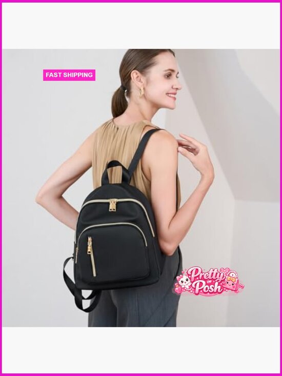 Water Resistant Nylon Mini Backpack Purse Travel Daypack main image 6